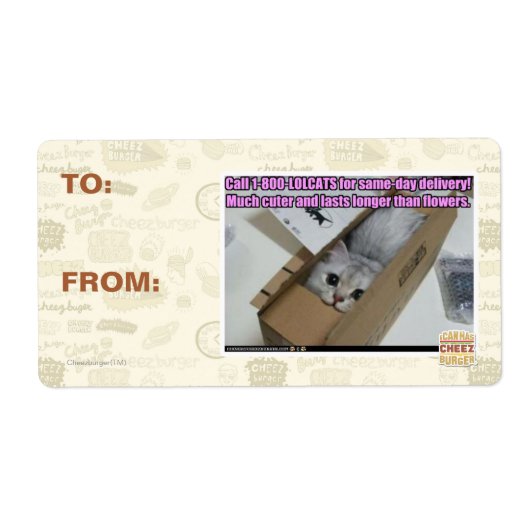 Vraag 1-800-LOLCATS Etiket (Voorkant)