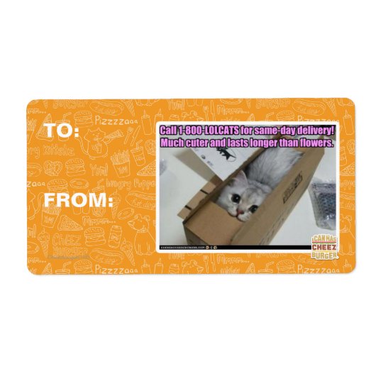 Vraag 1-800-LOLCATS Etiket (Voorkant)