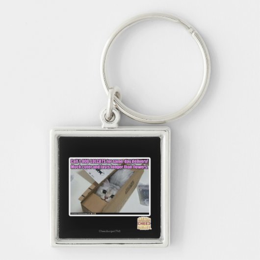 Vraag 1-800-LOLCATS Sleutelhanger (Voorkant)