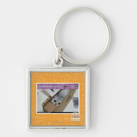 Vraag 1-800-LOLCATS Sleutelhanger (Voorkant)