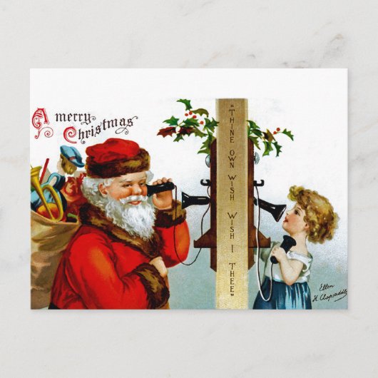 Vraag aan Kerstman Feestdagenkaart (Voorkant)