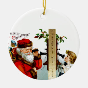 Vraag aan Santa Keramisch Ornament