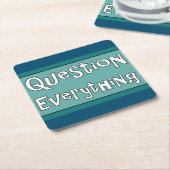 Vraag alles kartonnen onderzetters (Schuin)