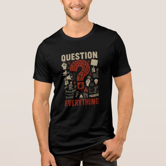 Vraag Alles PUNK MANIFESTEN Tri-Blend Shirt (Voorkant)