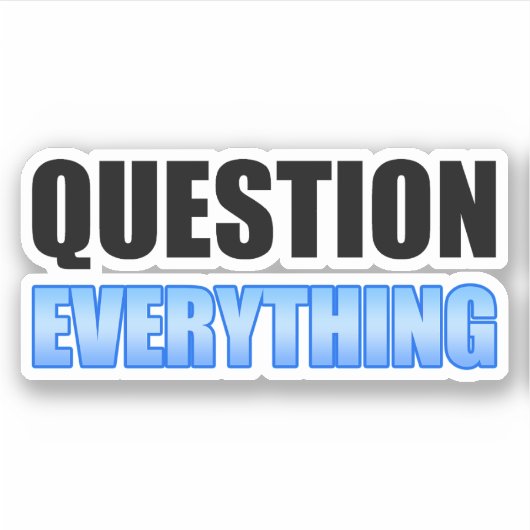 Vraag alles sticker (Voorkant)