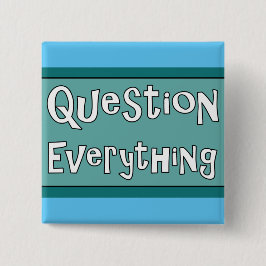 Vraag alles vierkante button 5,1 cm