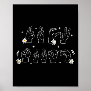 Vraag anti-Trump handteken grappig en gebaar Poster