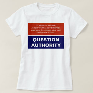 Vraag Autoriteit Anti-Trump Checks and Balances T-shirt