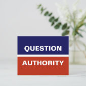 Vraag Autoriteit Red Blue Briefkaart (Staand voorkant)