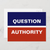 Vraag Autoriteit Red Blue Briefkaart (Voorkant / Achterkant)