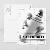 Vraag Autoriteit - Spuitverf can - Graffiti Briefkaart (Voorkant / Achterkant)