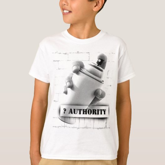 Vraag Autoriteit - Spuitverf can - Graffiti T-shirt (Voorkant)
