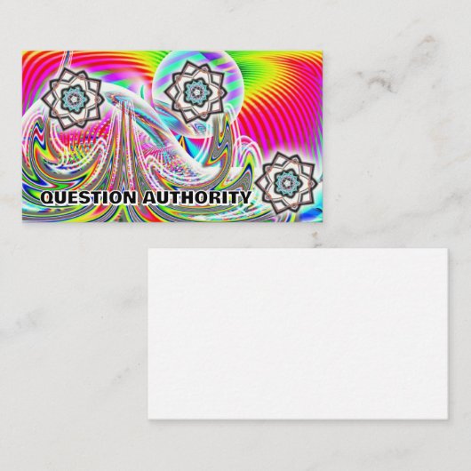VRAAG AUTORITEIT ( u kunt de woorden wijzigen ) Visitekaartje (Voorkant / Achterkant)