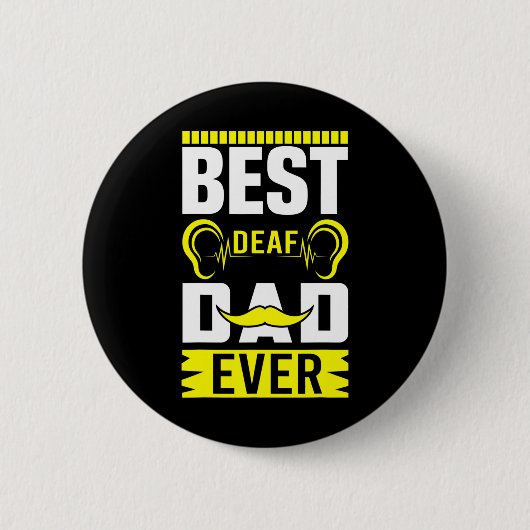 Vraag Beste Dove Vader Ooit Gebarentaal Dove Aware Ronde Button 5,7 Cm (Voorkant)