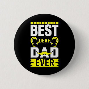 Vraag Beste Dove Vader Ooit Gebarentaal Dove Aware Ronde Button 5,7 Cm