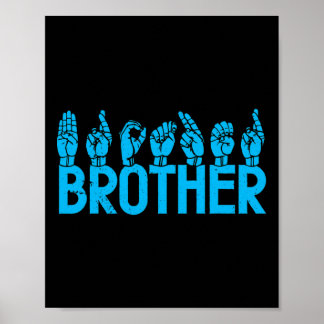 Vraag broeder Amerikaanse gebarentaal doof bewustz Poster