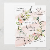 Vraag bruidspartij bruidsmeisje voorstel Kaart (Voorkant / Achterkant)