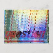 Vraag collage abstract briefkaart (Voorkant)