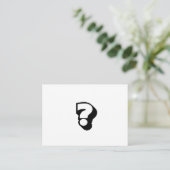 vraag, datumuitnodiging, gewaagd zwart wit advieskaart (Staand voorkant)