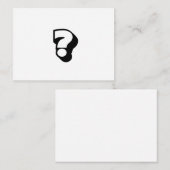 vraag, datumuitnodiging, gewaagd zwart wit advieskaart (Voorkant / Achterkant)