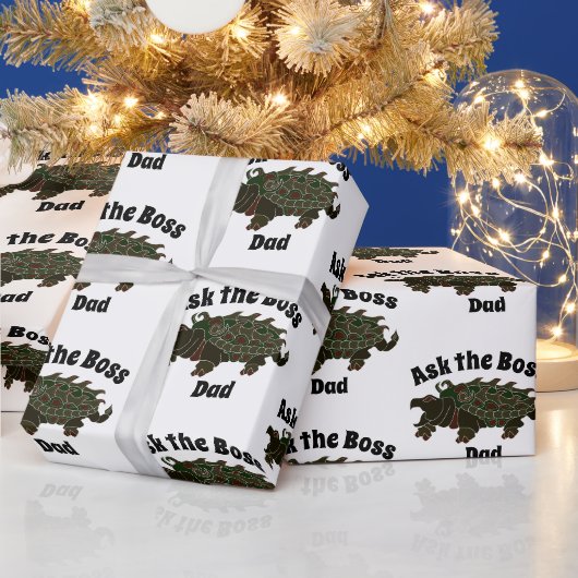 Vraag de Baas Pap Alligator Snapping Turtle Cadeaupapier (Feestdagen)