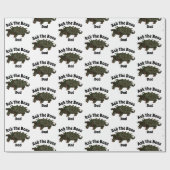 Vraag de Baas Pap Alligator Snapping Turtle Cadeaupapier (Vlak)