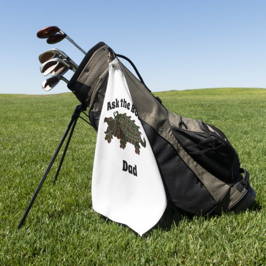 Vraag de Baas Pap Alligator Snapping Turtle Golfhanddoek (Groen)