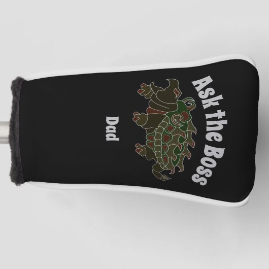 Vraag de baas vader alligator knapping schildpad g golfheadcover (Voorkant)