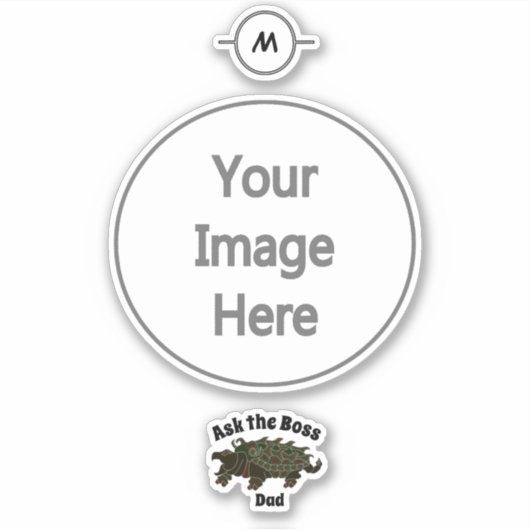 Vraag de baas vader alligator knapping schildpad g sticker (Voorkant)