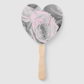 Vraag de bruid en bruidegom om te kussen handwaaier (Achterkant)