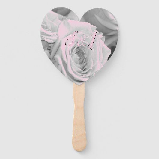 Vraag de bruid en bruidegom om te kussen handwaaier (Achterkant)