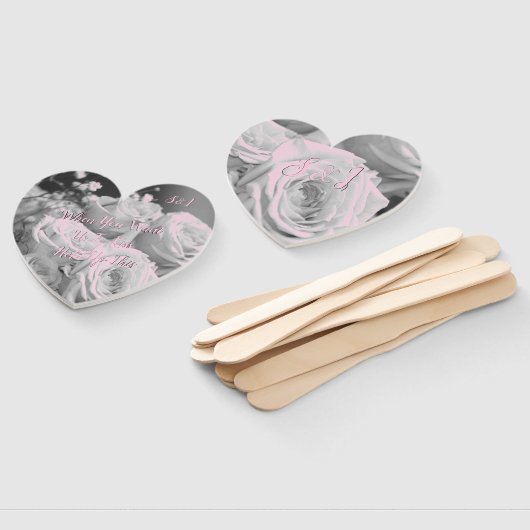 Vraag de bruid en bruidegom om te kussen handwaaier (Niet-gemonteerd)