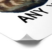 Vraag de keuken met een snor een vraag poster (Hoek)