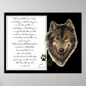 Vraag de Manuscript van Dieren van de Wolf van de  Poster (Voorkant)