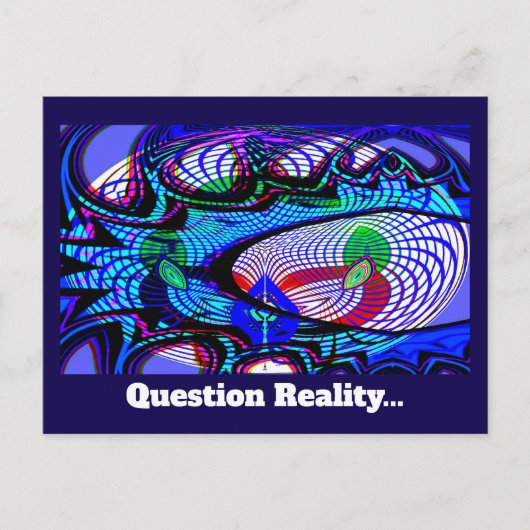 Vraag de werkelijkheid (je kunt de woorden verande briefkaart (Voorkant)