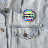 Vraag de werkelijkheid! ( U kunt de woorden wijzig Ronde Button 5,7 Cm (In situ)