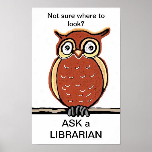Vraag een bibliothecaris poster (Voorkant)