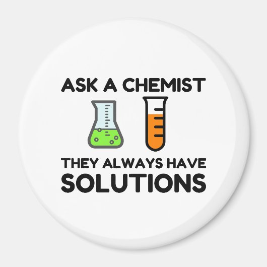 Vraag een chemicus magneet (Voorkant)