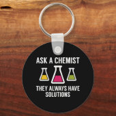 Vraag een chemicus sleutelhanger (Voorkant)