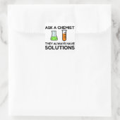 Vraag een chemicus vierkante sticker (Tas)