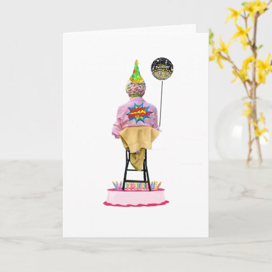 Vraag een hertelling  verjaardag Kaart (Gele Bloem)