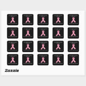 Vraag een overlevende borstkanker over roze. vierkante sticker (Vel)