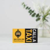 VRAAG EEN TAXI-CAB-driver Visitekaartje (Staand voorkant)