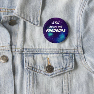 Vraag eens naar mijn  sterrenstelsel ronde button 5,7 cm
