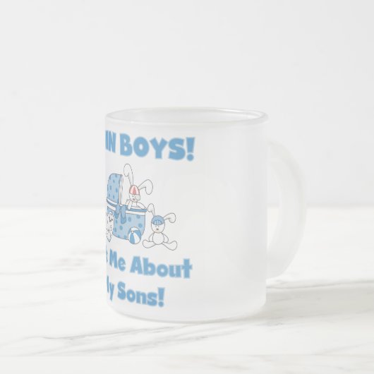 Vraag eens naar mijn tweelingschotel en cadeaus matglas koffiemok (Voorkant rechts)