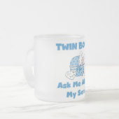 Vraag eens naar mijn tweelingschotel en cadeaus matglas koffiemok (Voorkant links)