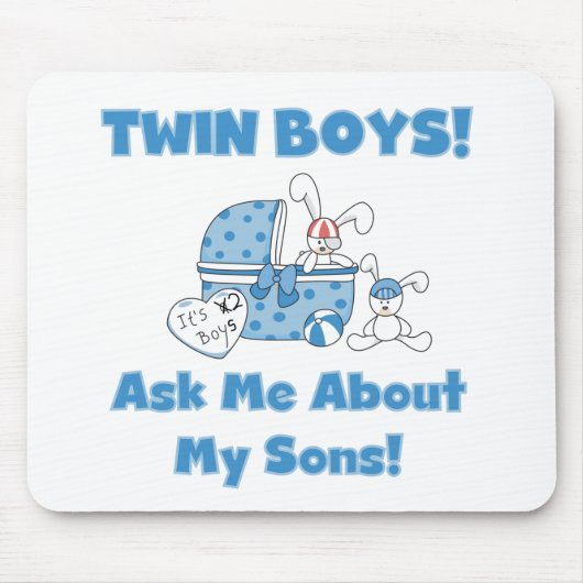 Vraag eens naar mijn tweelingschotel en cadeaus muismat (Voorkant)