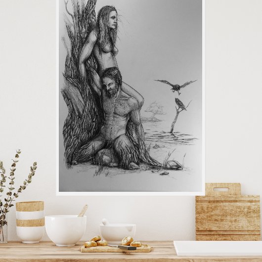 Vraag en Embla Poster (Keuken)