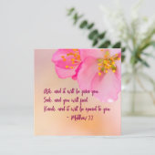 Vraag en het zal Christelijk Floral Inspirerend zi (Staand voorkant)