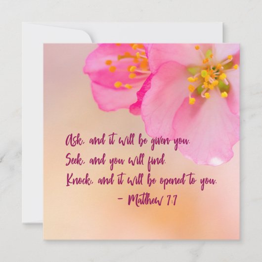 Vraag en het zal Christelijk Floral Inspirerend zi (Voorkant)